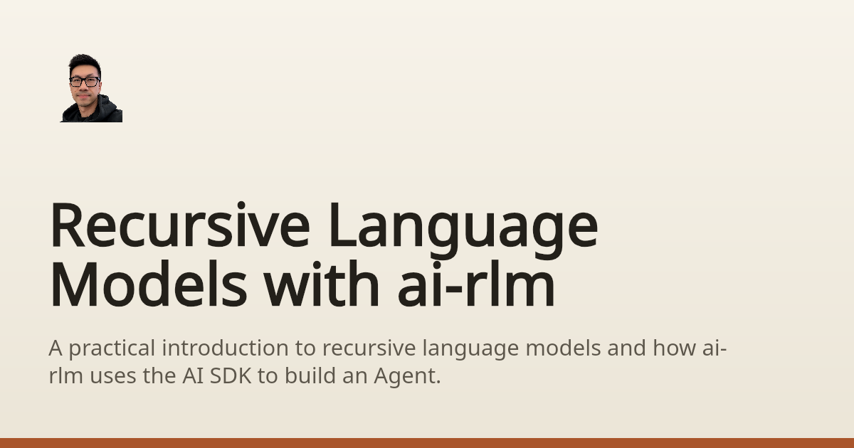 Recursive Language Models with ai-rlm